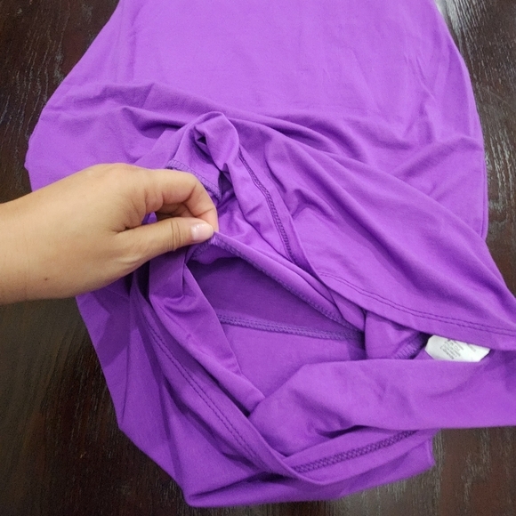 See You Monday Dress Women's L Purple Pencil Strapless Casual Bodycon Stretch - Picture 5 of 6